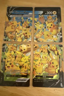 Pikachu V-Union [Set of 4] SWSH: Sword & Shield Promo Cards Holo - Image 1