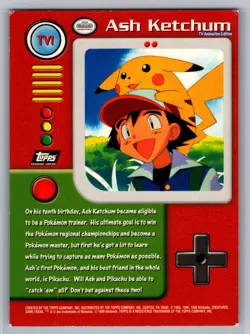 1999 Pokemon TV Animation Edition Series 1 Topps #TV1 Pokemon Pokemon Card - Image 2