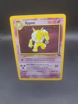 Pokemon Card Hypno 8/62 Fossil Holo Rare Unlimited 1999 Vintage LP - Image 1