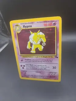 Pokemon Card Hypno 8/62 Fossil Holo Rare Unlimited 1999 Vintage LP - Image 3