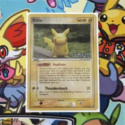 Pokemon Ditto (Pikachu) EX Delta Species 63/113 Reverse Holo 60 HP Card Played - Image 1