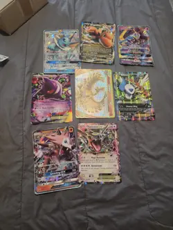 Pokemon TCG GX EX Dragonite Lunala Gengar Card Lot - 8 Cards jumbo cards - Image 1