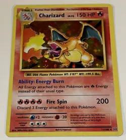 Pokemon TCG Charizard Holo 11/108 Evolutions NM Excellent Rare Card Collectible - Image 1