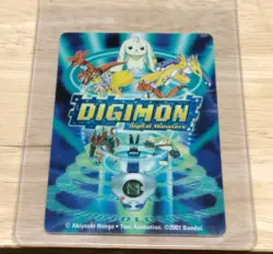 Digimon Tamers 2001 blue card Play Card - UNTESTED plastic film still on back - Image 2