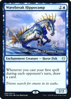 MTG ~ Theros Beyond Death - Wavebreak Hippocamp *Prerelease Foil* - Image 1