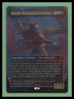1 x Rootha, Mastering the Moment BORDERLESS FOIL Secrets of Strixhaven NM MTG - Image 1