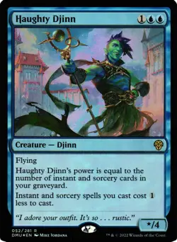 MTG TCG - Haughty Djinn 52 Foil Dominaria United - NM - Image 1