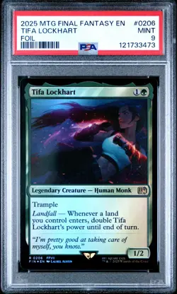 MTG Final Fantasy #0206 Tifa Lockhart Foil PSA 9 FF7 - Image 1