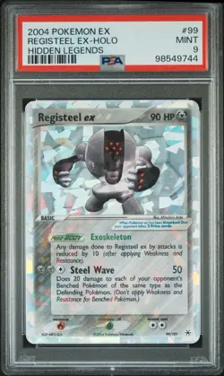 2004 POKEMON EX HIDDEN LEGENDS #99 REGISTEEL EX-HOLO PSA 9 - Image 1
