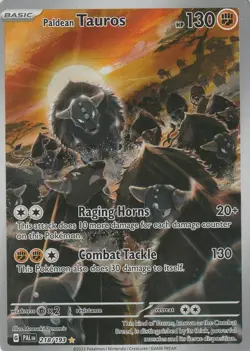Pokemon TCG Paldean Tauros - 218/193 - SV02: Paldea Evolved (PAL) Near Mint NM - Image 1
