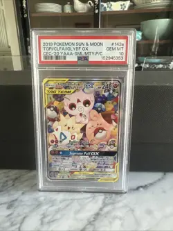 2019 Pokemon Sun and Moon Togepi Cleffa and Igglybuff Tag Team GX #143a PSA 10 - Image 1