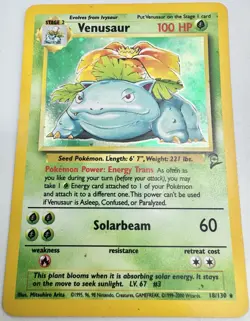 Vintage Pokemon Venusaur Base Set 2 18/130 LP 1999 HOLO GREAT CONDITION - Image 3