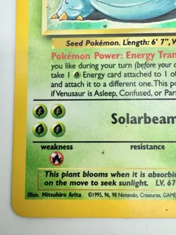 Vintage Pokemon Venusaur Base Set 2 18/130 LP 1999 HOLO GREAT CONDITION - Image 4