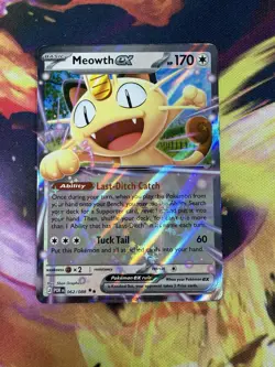 Meowth ex 062/088 Me03: Perfect Order Holo NM Pokemon Card - Image 1