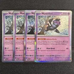 4x Munkidori | 095/167 NM | Twilight Masquerade | Holo | Pokemon TCG Playset - Image 1