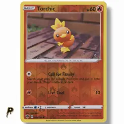 Torchic 022/178 - 2020 Darkness Ablaze Reverse Holo Yuka Morii Pokemon Card NM - Image 1