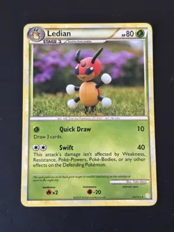 Pokemon TCG Ledian 25/123 Rare HeartGold & SoulSilver - Image 1