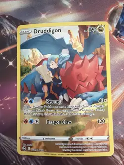 Druddigon - TG09 - Trainer Gallery Illustration - Pokemon Silver Tempest - NM - Image 1