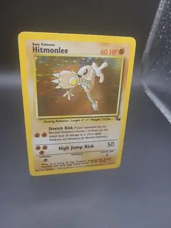 Pokemon TCG Hitmonlee 7/62 Fossil Holo Rare HP Condition - Image 2
