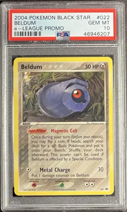2004 Pokemon Black Star Promo 022 Beldum PSA 10 Gem Mint - Image 1