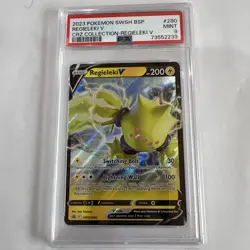 PSA 9 MINT 2023 Pokemon SWSH BSP REGIELEKI V #280 Ultra Rare Promo - Image 1
