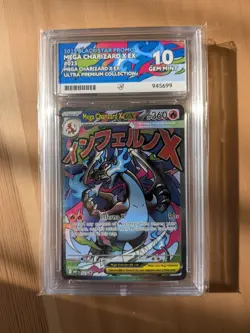 Pokemon Mega Charizard X ex MEP 023 Ultra Premium Collection ACE 10 Gem Mint - Image 1