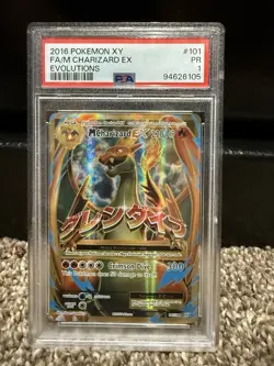 Pokemon TCG M Charizard EX Full Art Holo Evolutions 101/108 PSA 1 English - Image 1