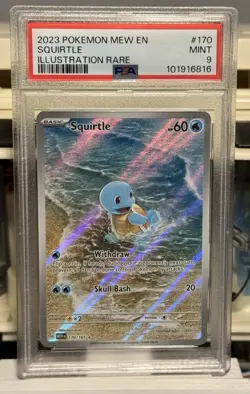 Squirtle 170/165 Illustration Rare - Scarlet & Violet 151 - Pokemon PSA 9 - Image 1