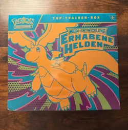 Pokemon Mega Entwicklung Erhabene Helden Top Trainer Box Deutsch Sealed OVP NEU - Image 1