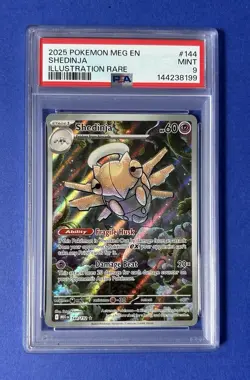 2025 Pokemon MEG EN Shedinja Illustration Rare #144 PSA 9 MINT - Image 1