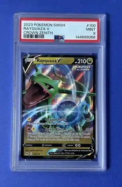 2023 Pokemon SWSH Rayquaza V Crown Zenith #100 PSA 9 MINT - Image 1