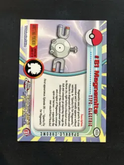 2000 Topps Chrome Pokemon Magnemite Sparkle #81 - NM - Image 2