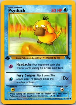 Psyduck 53/62 - Fossil Pokemon TCG NM 1st Edition - Image 1