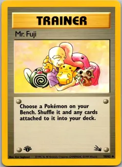 Mr. Fuji 58/62 - Fossil Pokemon TCG LP 1st Edition - Image 1