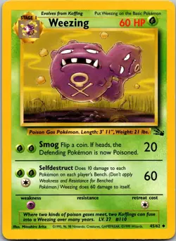 Weezing 45/62 - Fossil Pokemon TCG LP - Image 1
