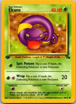 Ekans 46/62 - Fossil Pokemon TCG NM - Image 1