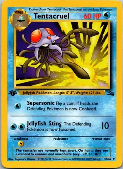 Tentacruel 44/62 - Fossil Pokemon TCG NM 1st Edition - Image 1