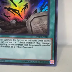 Tribute Burial DPRP-EN010 Super Rare 1st Edition LP Yugioh TCG - Image 4