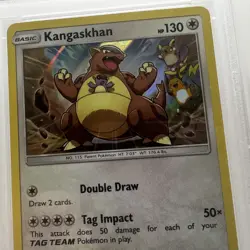2019 POKEMON SUN & MOON UNIFIED MINDS #163 KANGASKHAN HOLO - PSA 9 MINT - Image 4