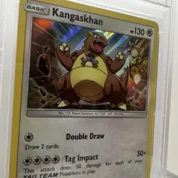 2019 POKEMON SUN & MOON UNIFIED MINDS #163 KANGASKHAN HOLO - PSA 9 MINT - Image 5