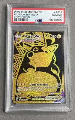 Pokemon PSA 10 Gem Mint Pikachu VMAX TG29/TG30 Lost Origin Trainer Gallery - Image 1