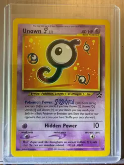 NM Pokemon UNOWN J Card Black Star Promo Set #38 Wizard of the Coast League WOTC - Image 1
