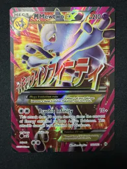 Pokemon TCG Breakthrough M Mega Mewtwo EX Full Art Ultra #160/162 LP - Image 1