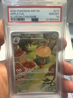 Pokemon PSA 10 Appletun IR Scarlet & Violet Surging Sparks 211/191 - Image 1