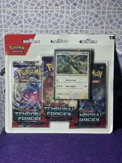 Pokemon TCG - Temporal Forces - 3pk Premium Checklane Blister Pack - Case New! - Image 1