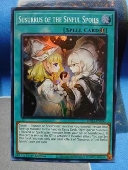 Yugioh Susurrus of the Sinful Spoils Super Rare INFO-EN060 1st Ed Near Mint - Image 1