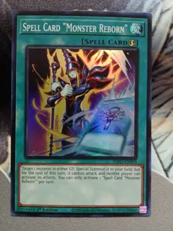 Yugioh Spell Card "Monster Reborn" Super Rare INFO-EN099 1st Ed Near Mint - Image 1