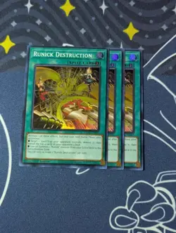 3x Runick Destruction - TAMA-EN031 - Super Rare (NM) - Yugioh Playset - Image 1