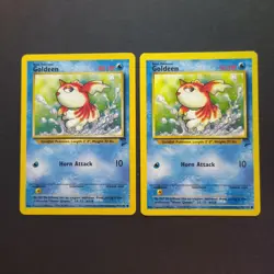 Pokemon Cards WOTC: Goldeen 76/130 x2 - Base Set 2 - Image 1