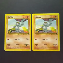 Pokemon Cards WOTC: Machop 78/130 x2 - Base Set 2 - Image 1